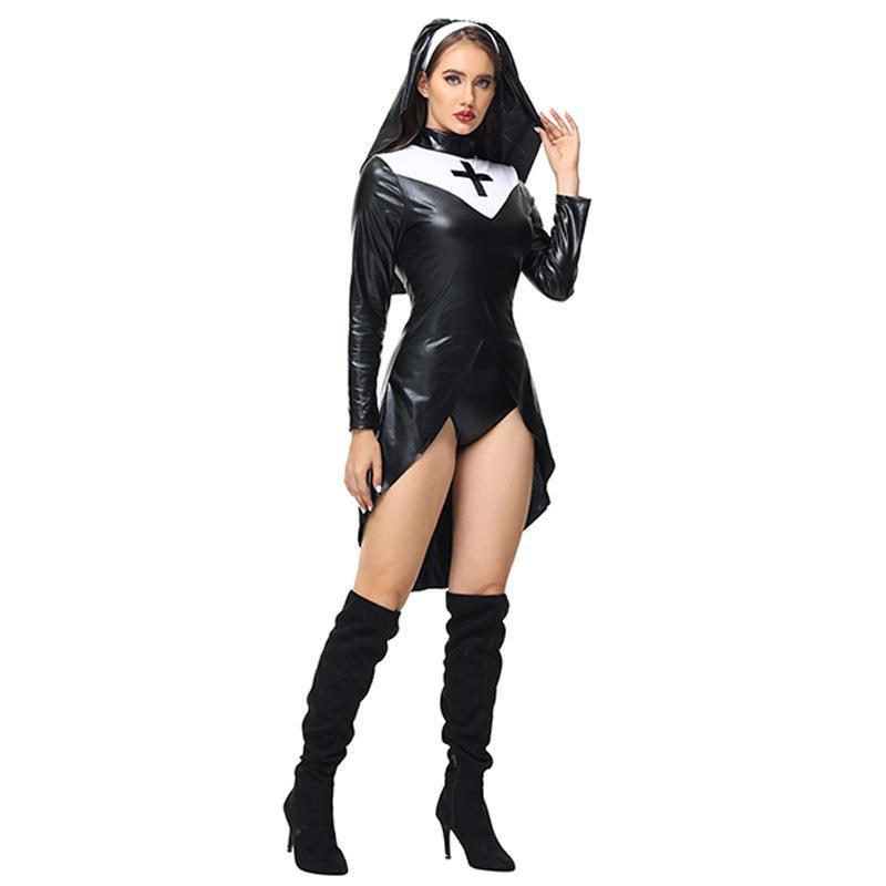 Patent Leather Nun Costume