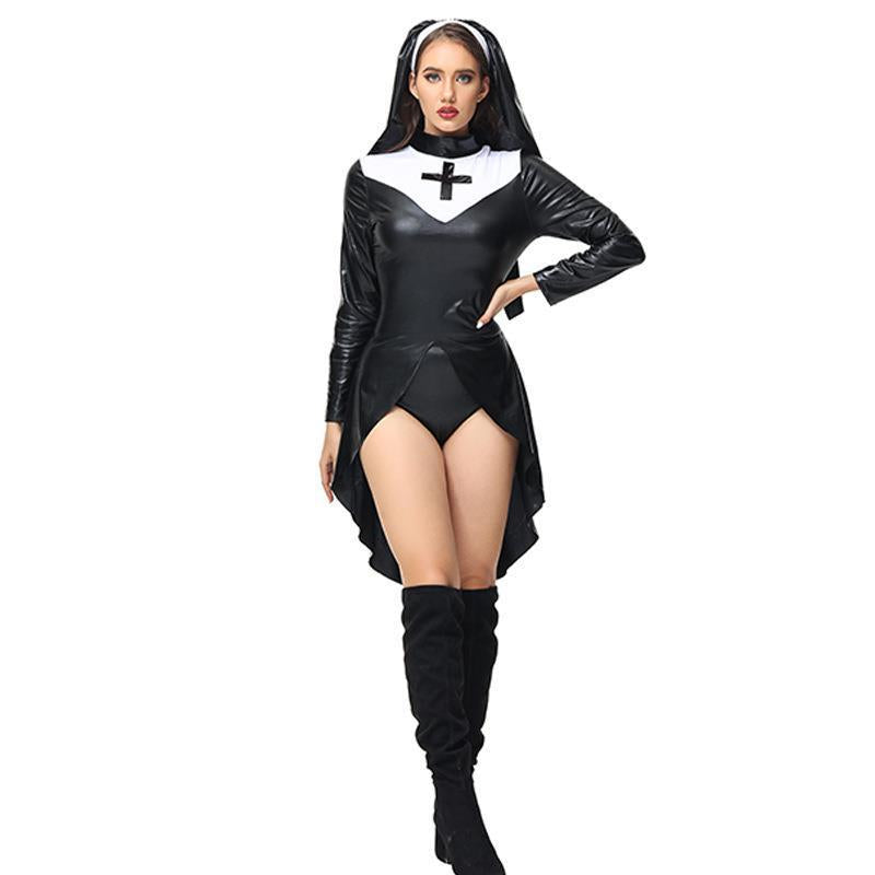 Patent Leather Nun Costume