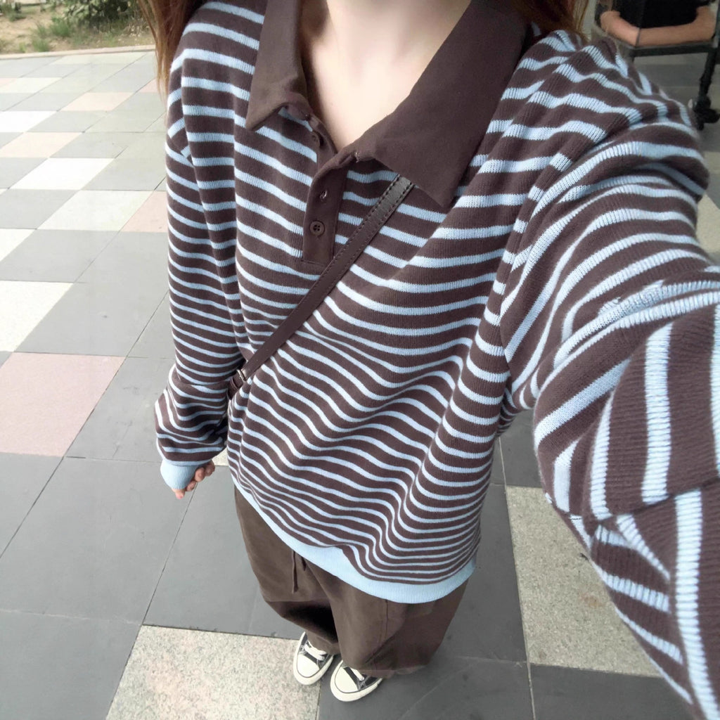 Striped Collar Sweater