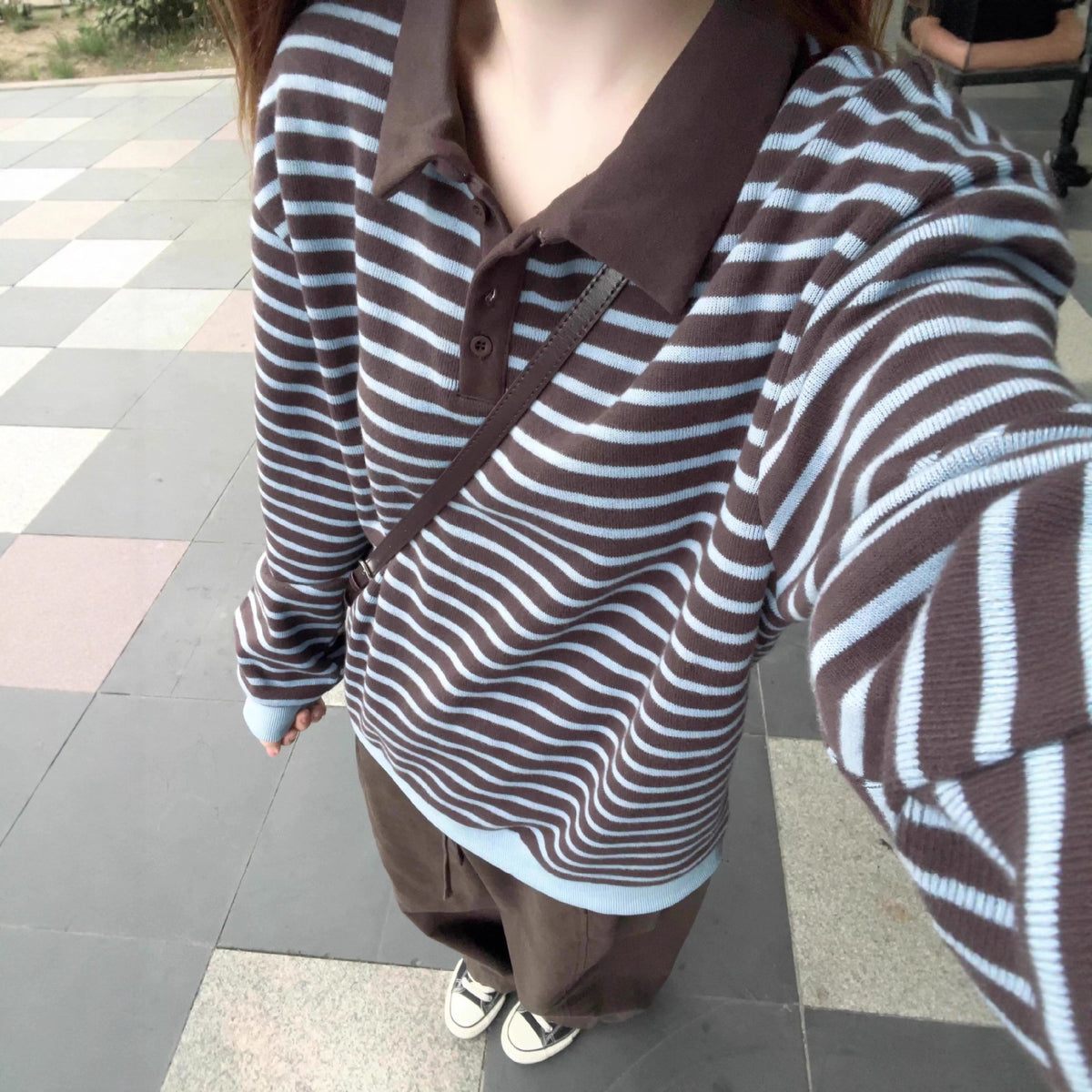 Striped Collar Sweater