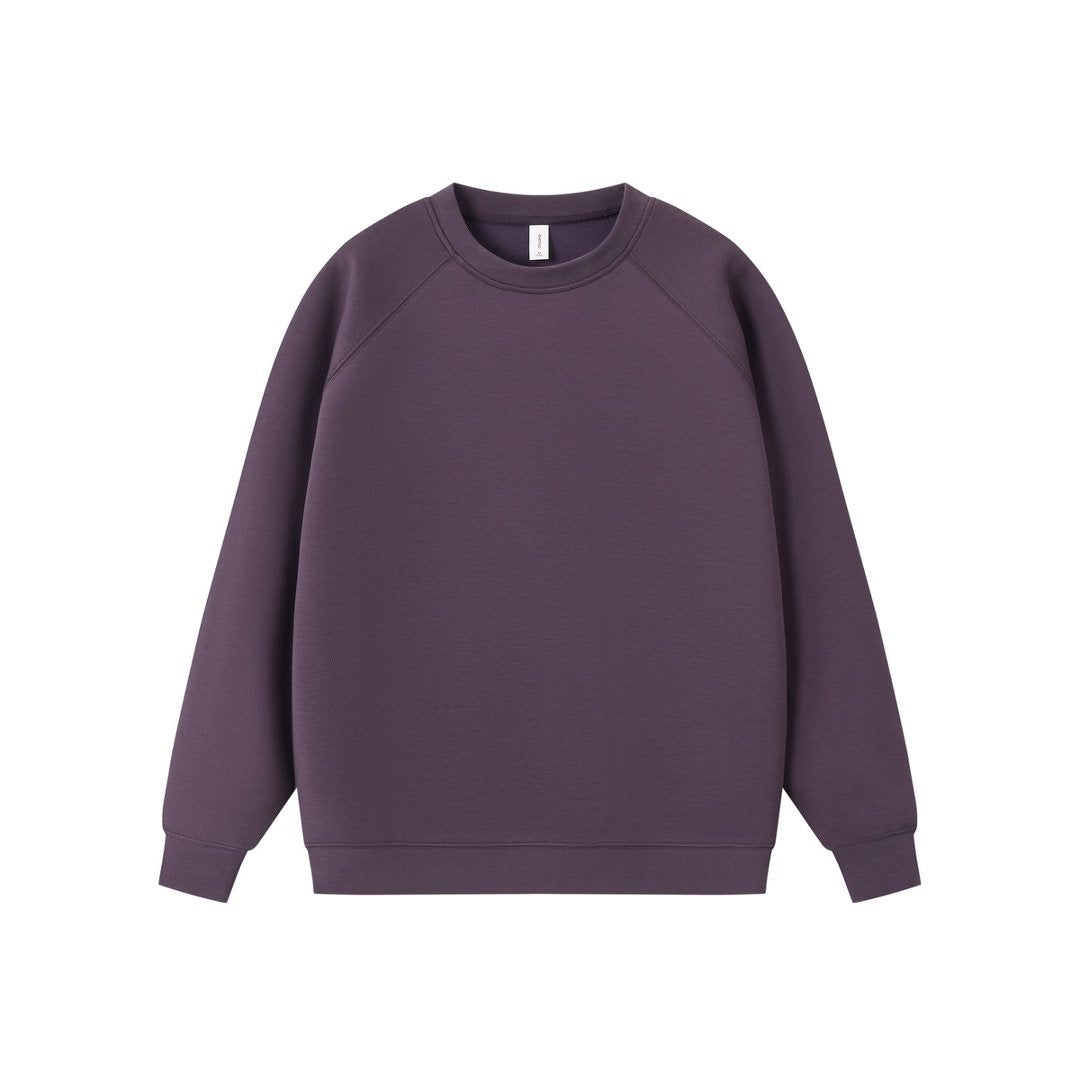 Solid Crewneck Pullover Hoodie