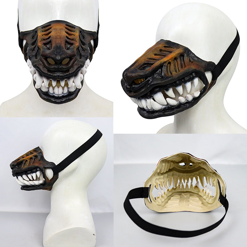 Dinosaur Dog Mask with Moving Teeth