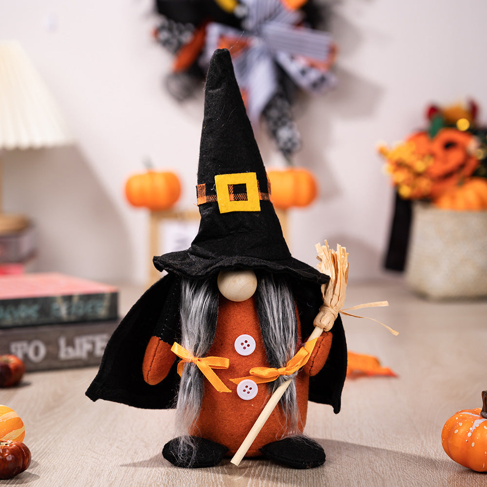 Halloween Witch Gnome Decoration