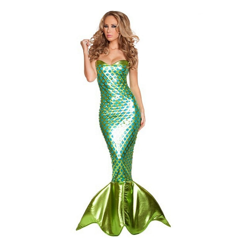 Mermaid Princess Strapless Maxi Dress Costume