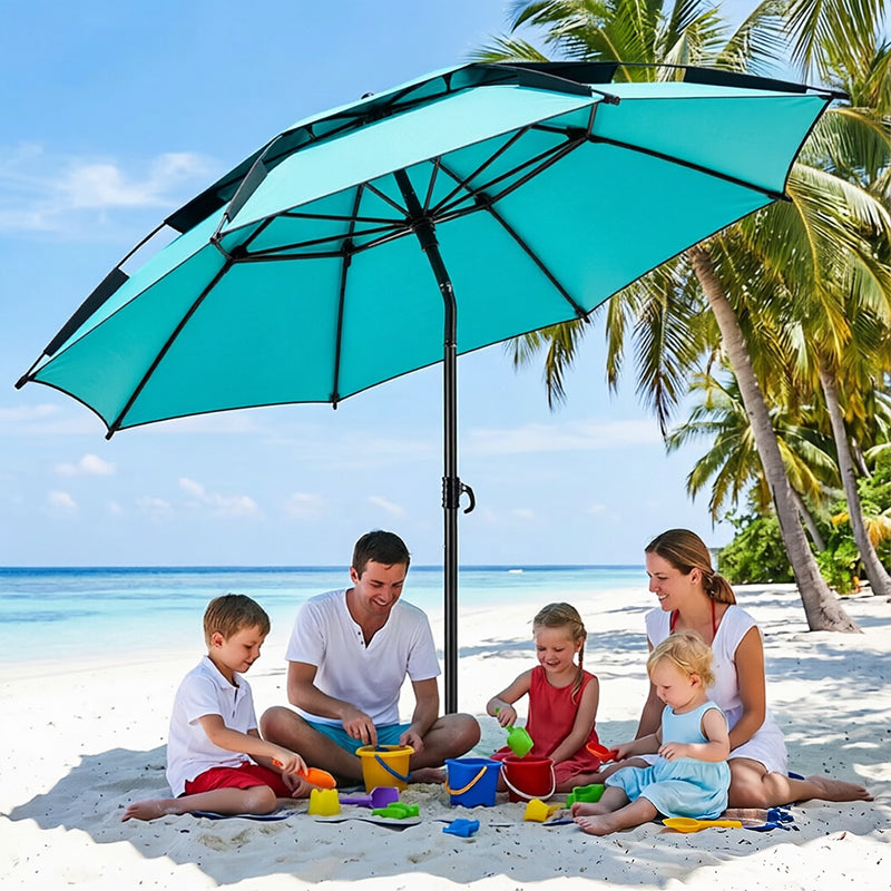 6.6 ft Double-Canopy Beach Umbrella