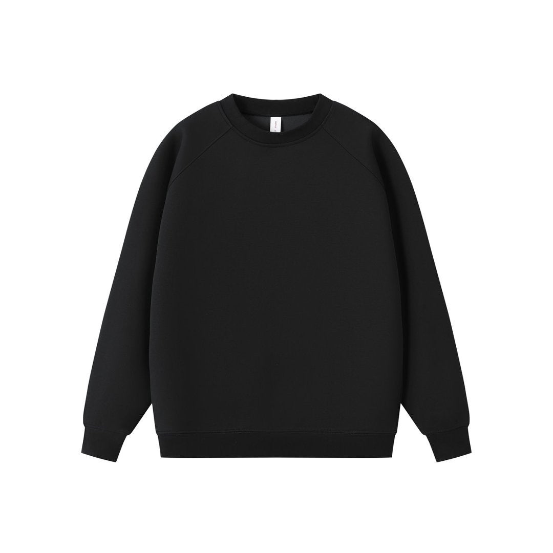 Solid Crewneck Pullover Hoodie