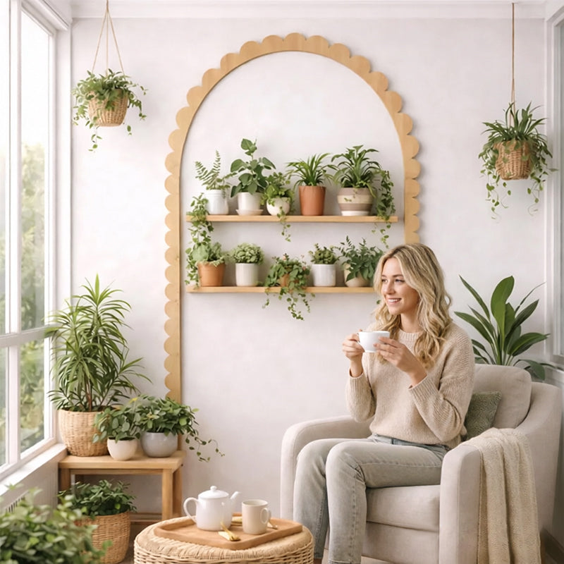 Unfinished Wood Arch Wall Decor