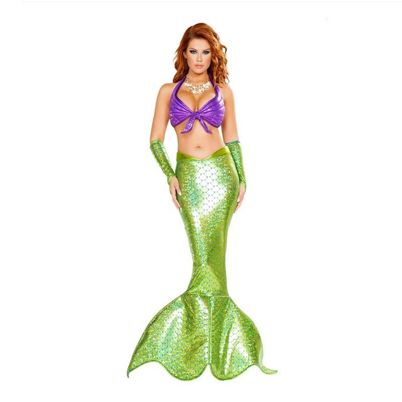 Mermaid Princess Strapless Maxi Dress Costume