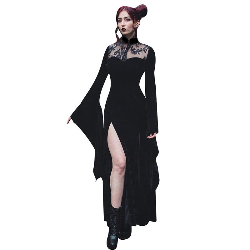 Lace Split Witch Maxi Dress