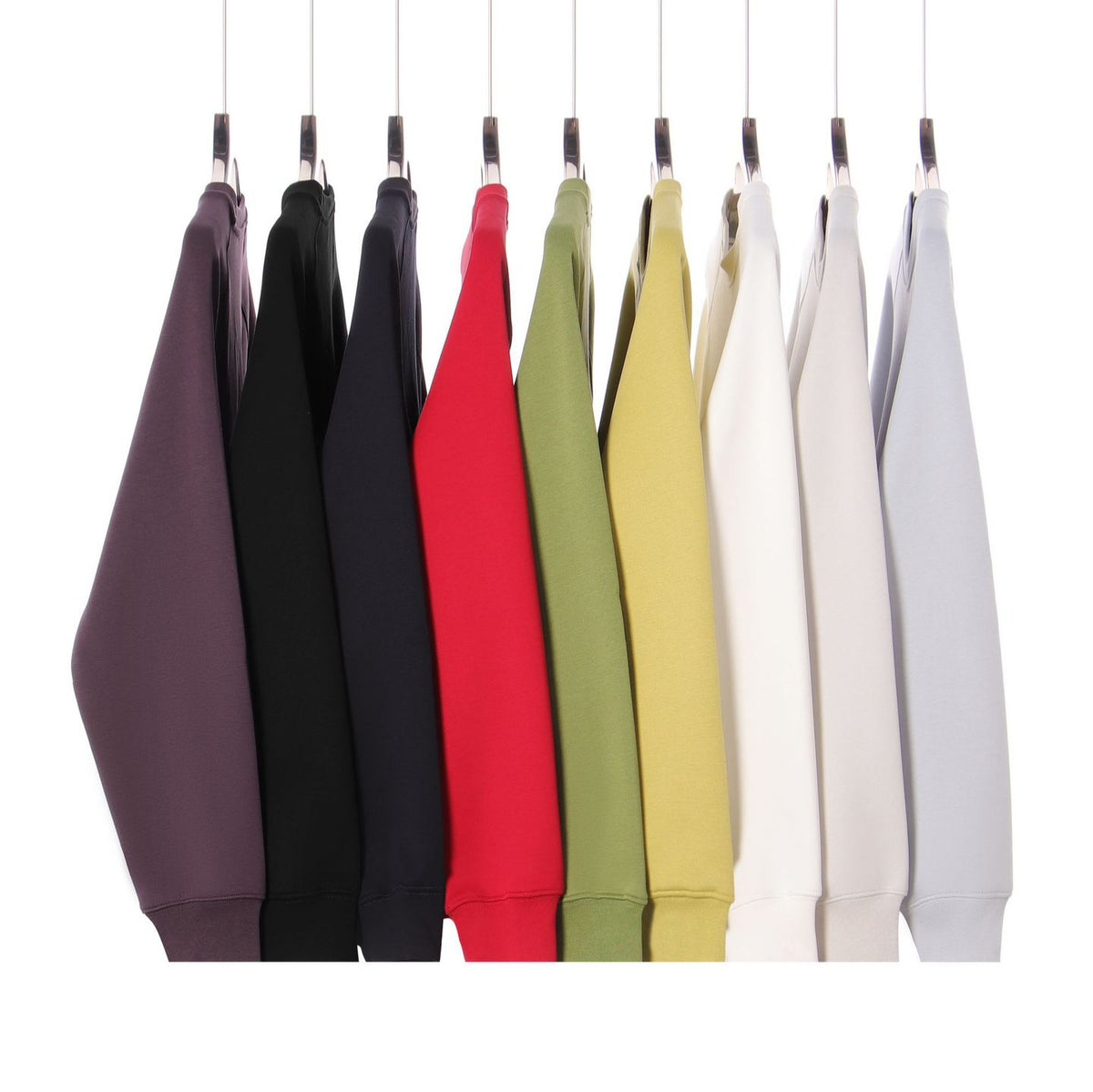 Solid Crewneck Pullover Hoodie