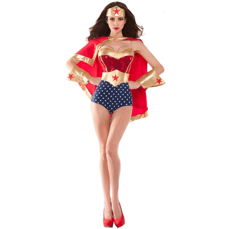 Superhero Bodysuit & Cape Costume