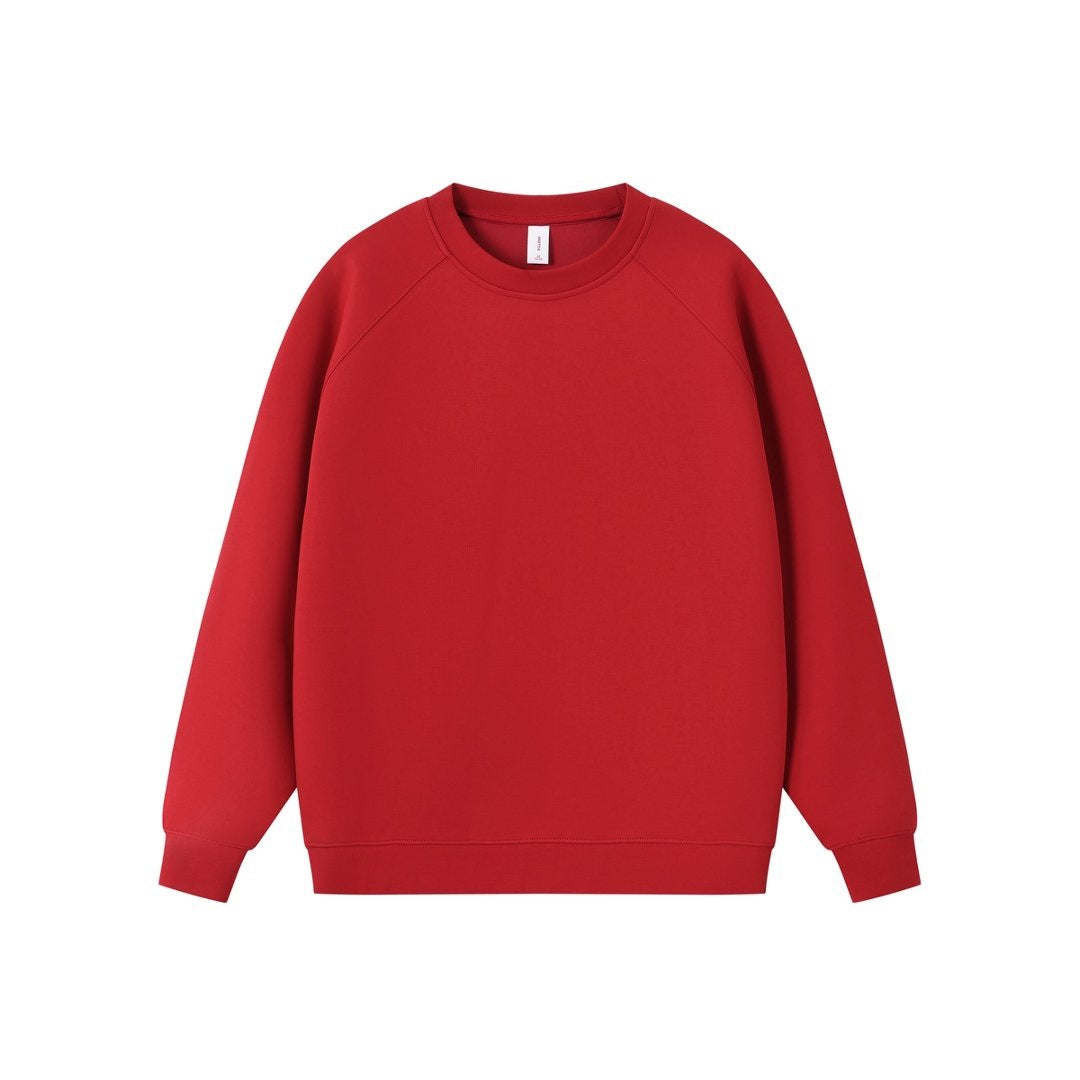Solid Crewneck Pullover Hoodie