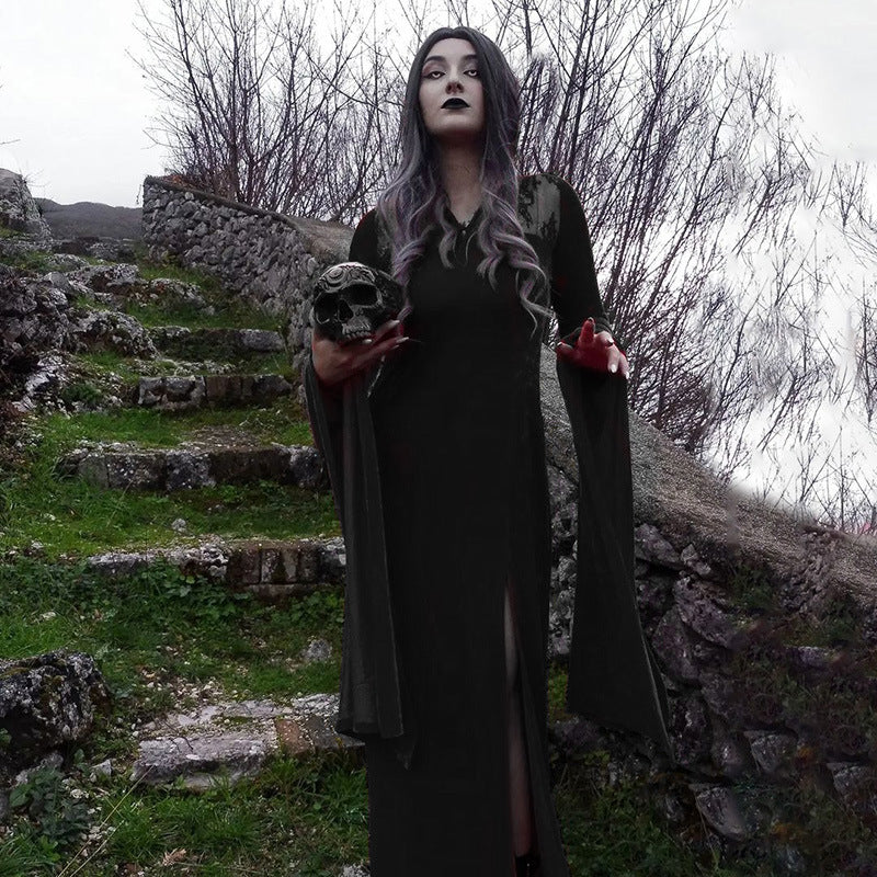Lace Split Witch Maxi Dress