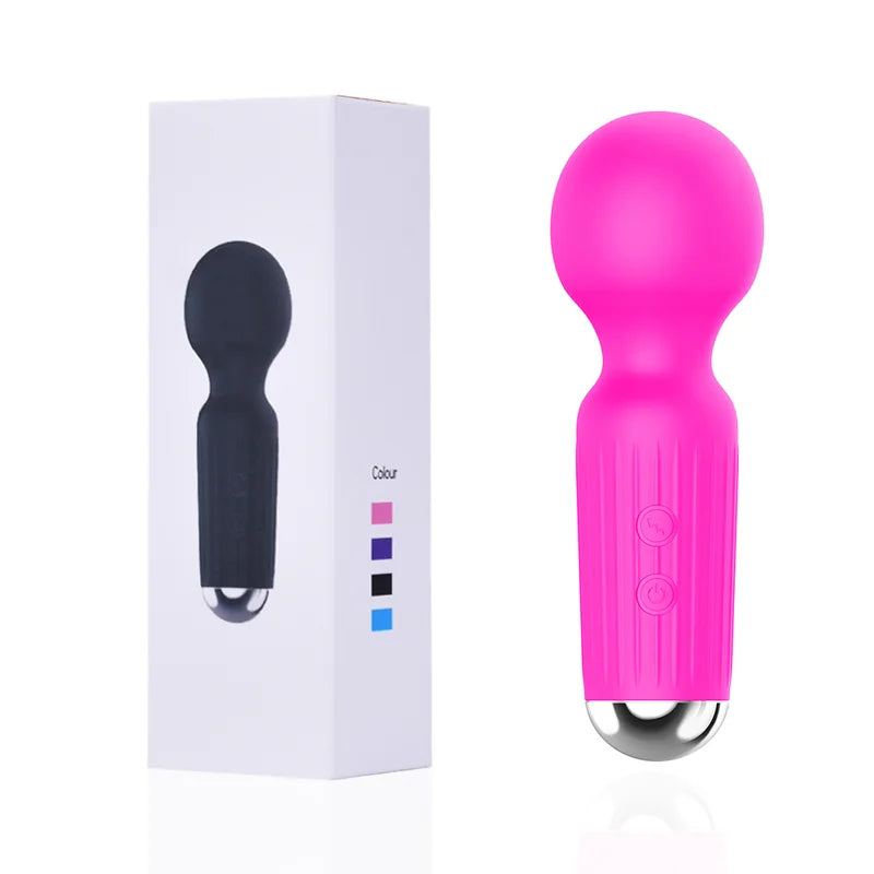 20-Speed USB-Rechargeable Mini Wand Vibrator