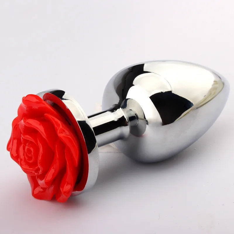 Rose Flower Stainless Steel Anal Plug