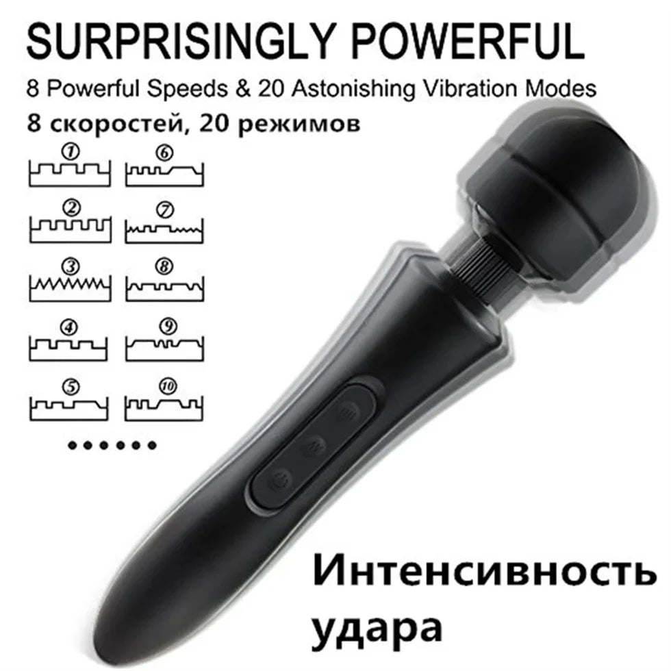 USB-Rechargeable Magic Wand Vibrator