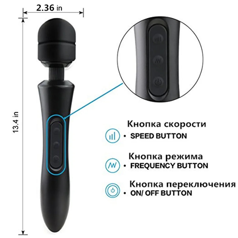 USB-Rechargeable Magic Wand Vibrator