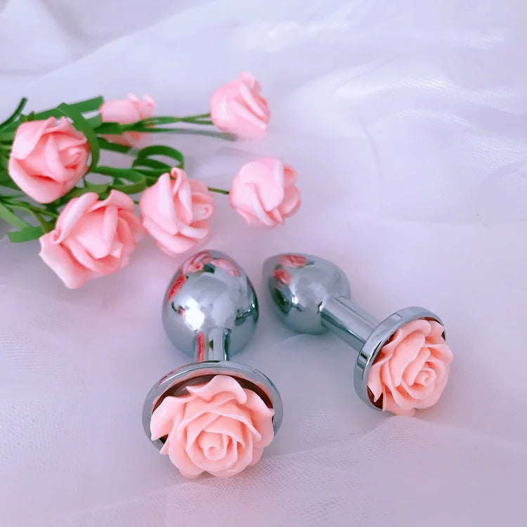 Rose Flower Stainless Steel Anal Plug