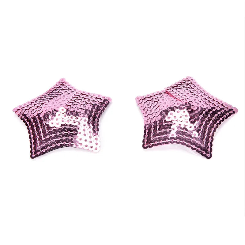 Sex Product Chest Stickers Sexy Sequin Nipple Covers With Tassels Heart Round Lace Shape Nipple Stickers Pasties Wholesale