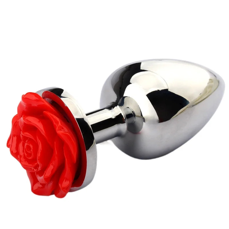 Rose Flower Stainless Steel Anal Plug