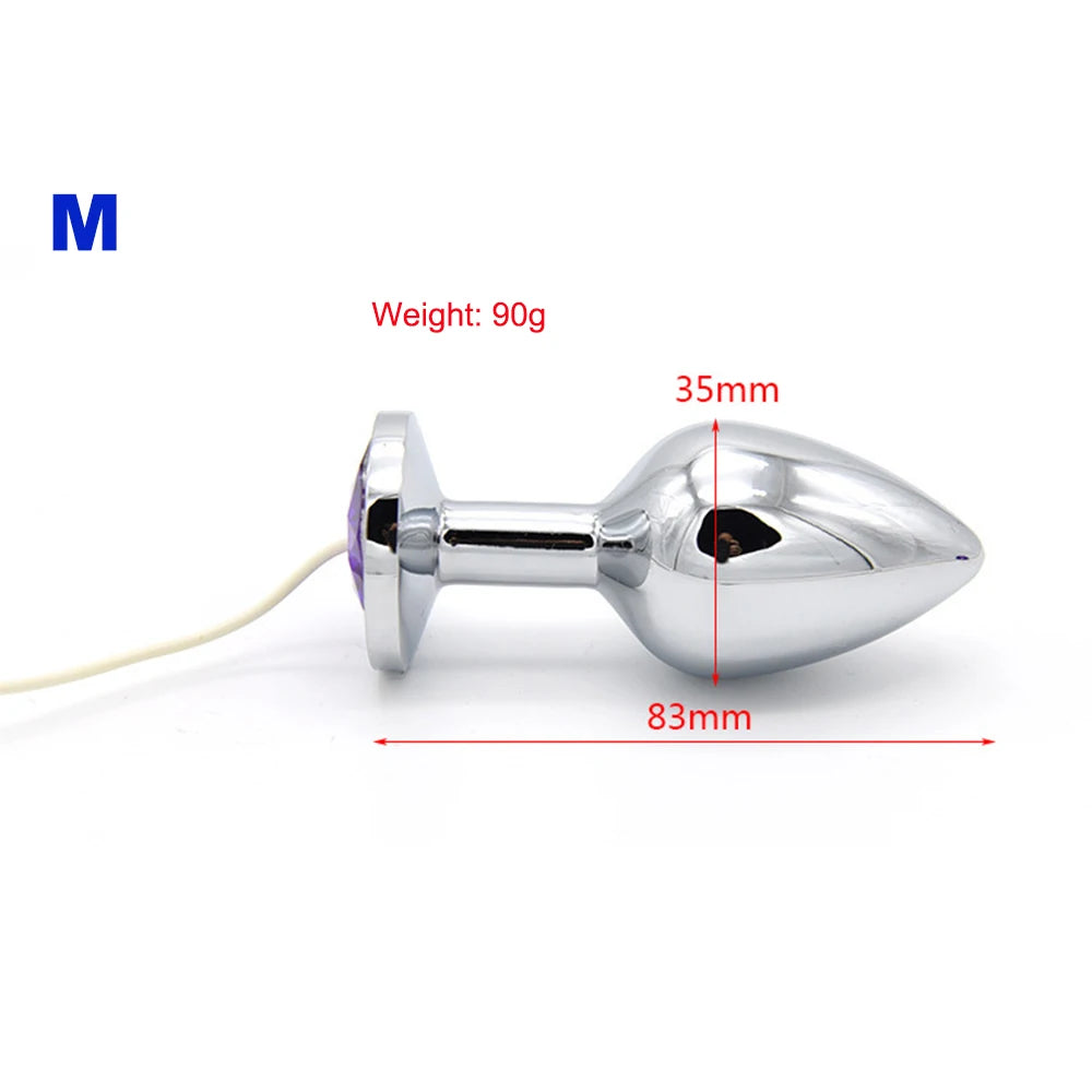 Electric-Stimulation Metal Anal Bead Plug