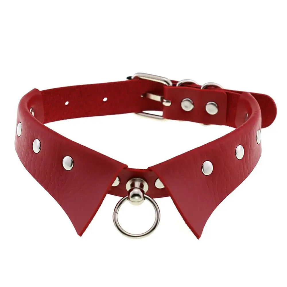 Black Collar Choker Necklace Gothic Fashion Punk Harajuku Cool Chocker Goth Clothing Accessories For Women Cosplay Jewelry