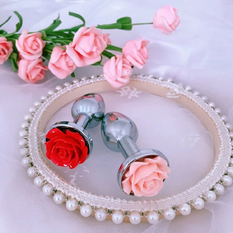 Rose Flower Stainless Steel Anal Plug