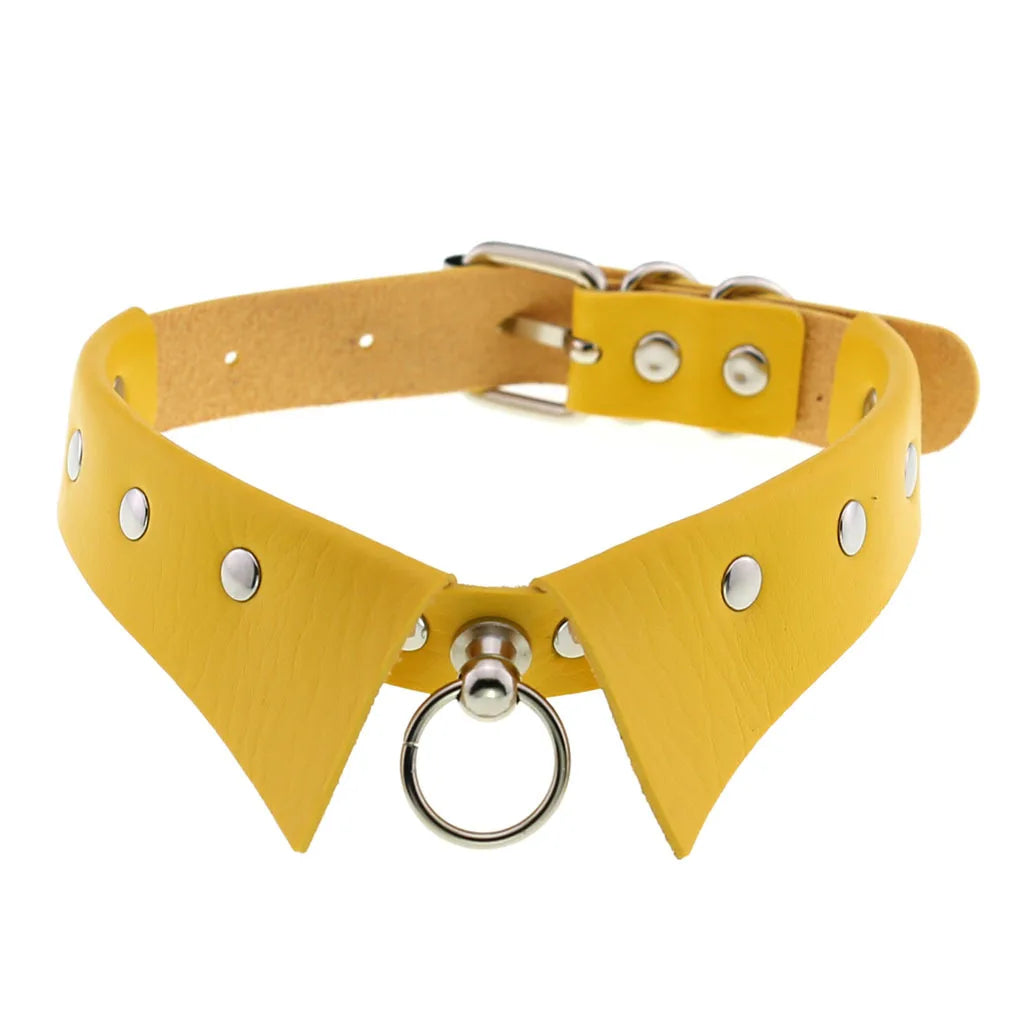 Black Gothic Punk Collar Choker Necklace