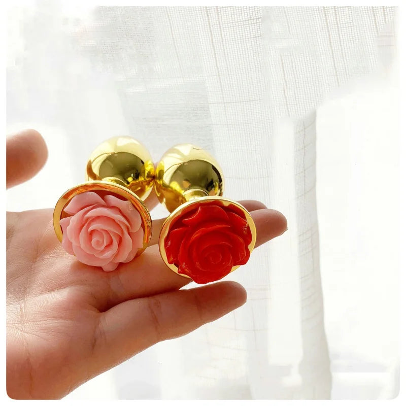 Rose Flower Stainless Steel Anal Plug