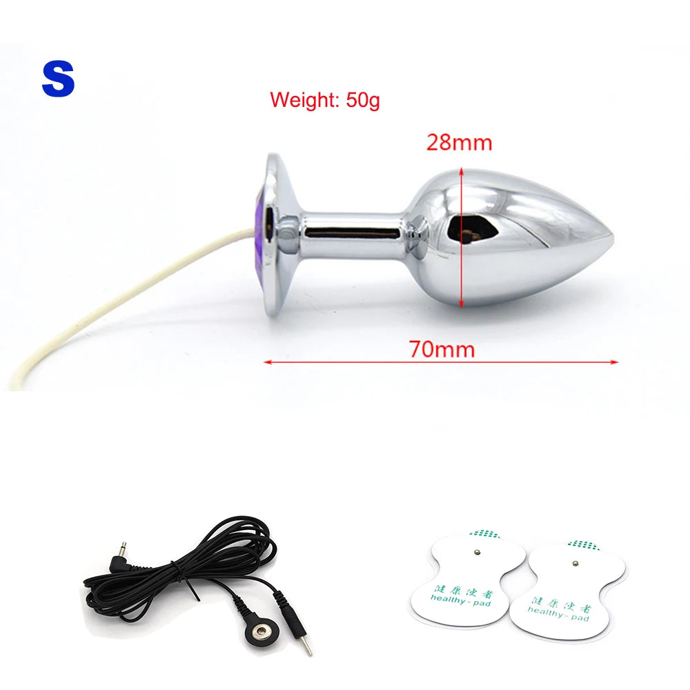 Electric-Stimulation Metal Anal Bead Plug