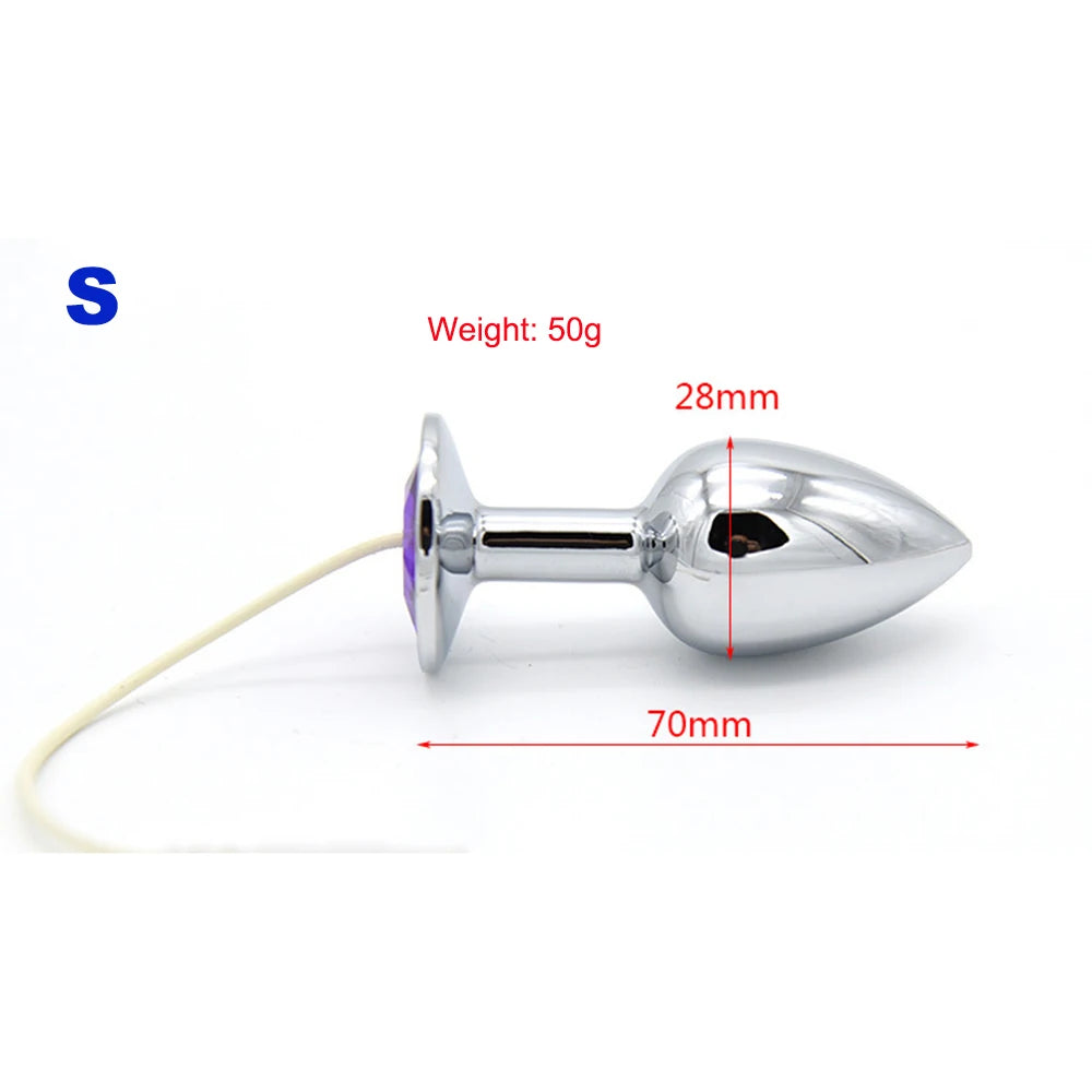Electric-Stimulation Metal Anal Bead Plug