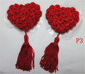 Sex Product Chest Stickers Sexy Sequin Nipple Covers With Tassels Heart Round Lace Shape Nipple Stickers Pasties Wholesale