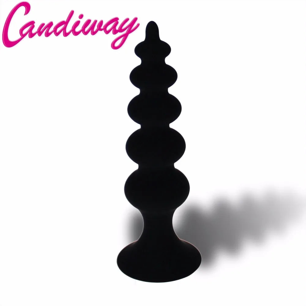 Silicone Anal Bead & Butt Plug Set