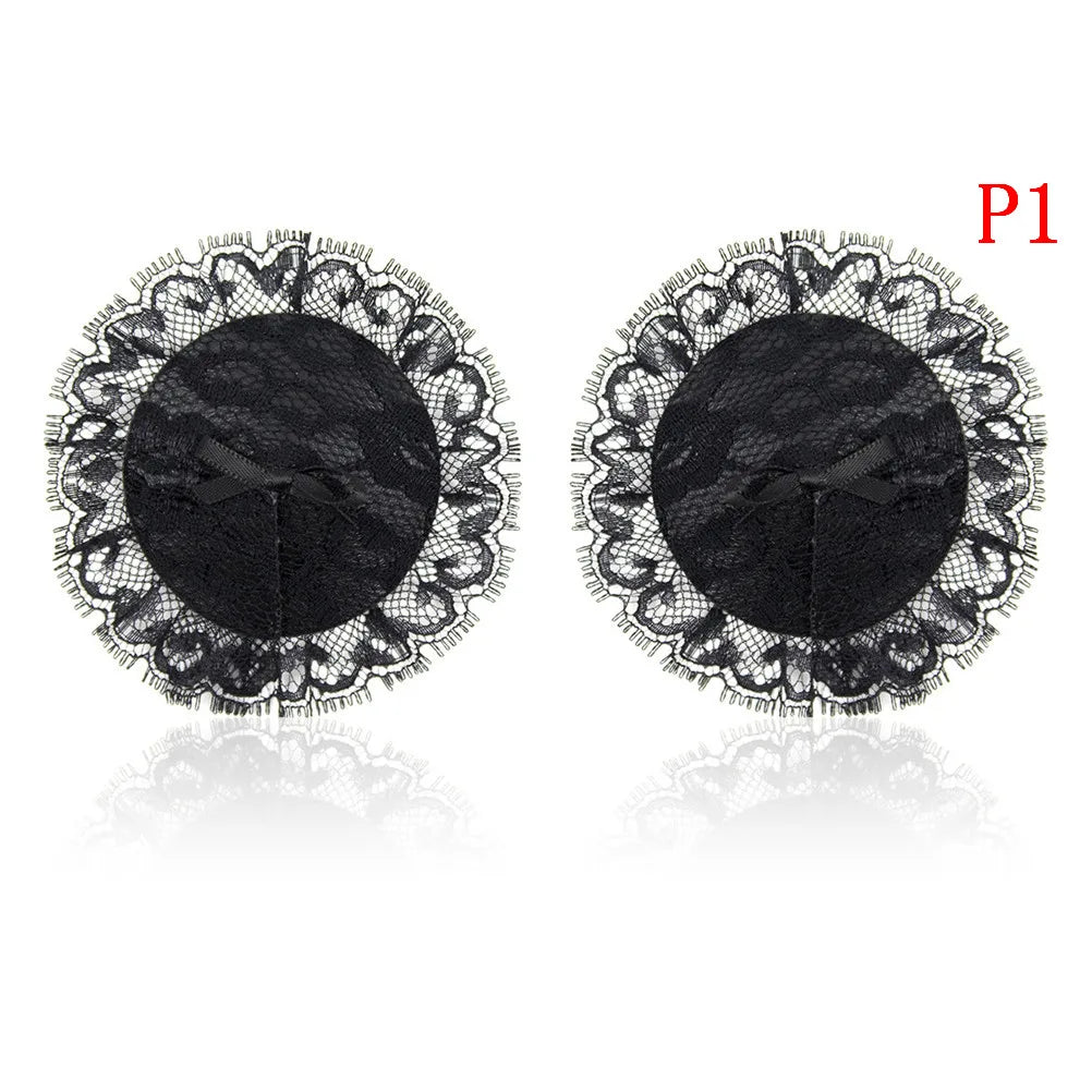 Sex Product Chest Stickers Sexy Sequin Nipple Covers With Tassels Heart Round Lace Shape Nipple Stickers Pasties Wholesale
