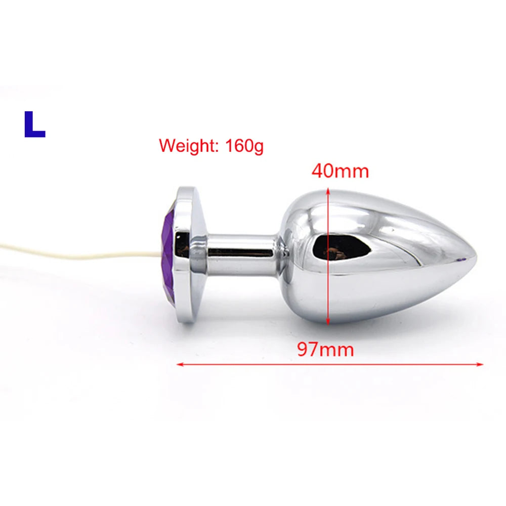 Electric-Stimulation Metal Anal Bead Plug