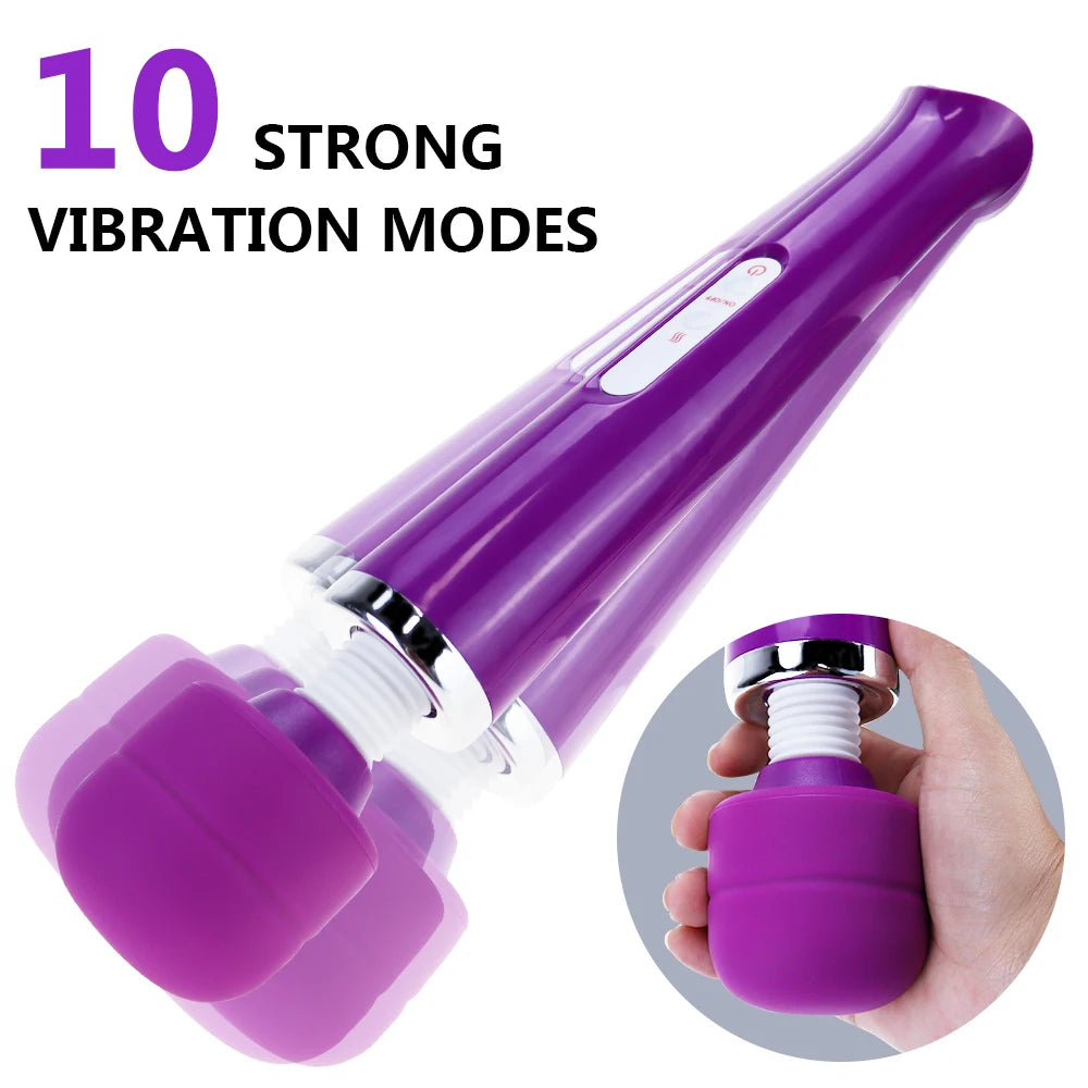 USB-Rechargeable Large Magic Wand Vibrator