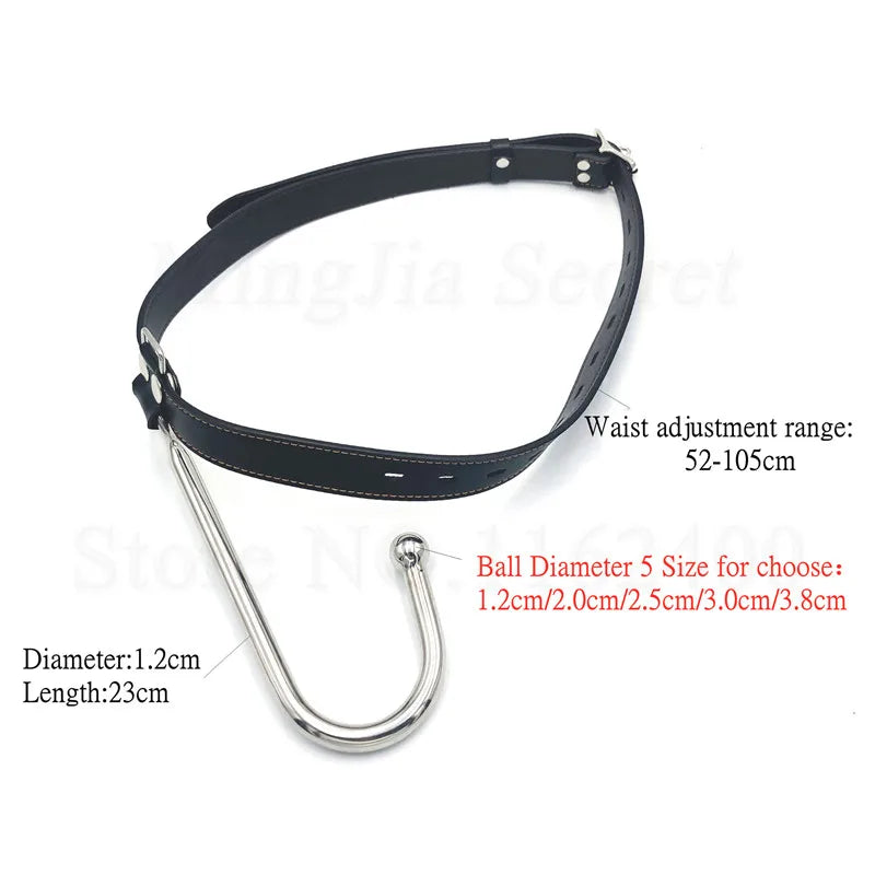 Stainless Steel Female Chastity Belt with Anal Plug