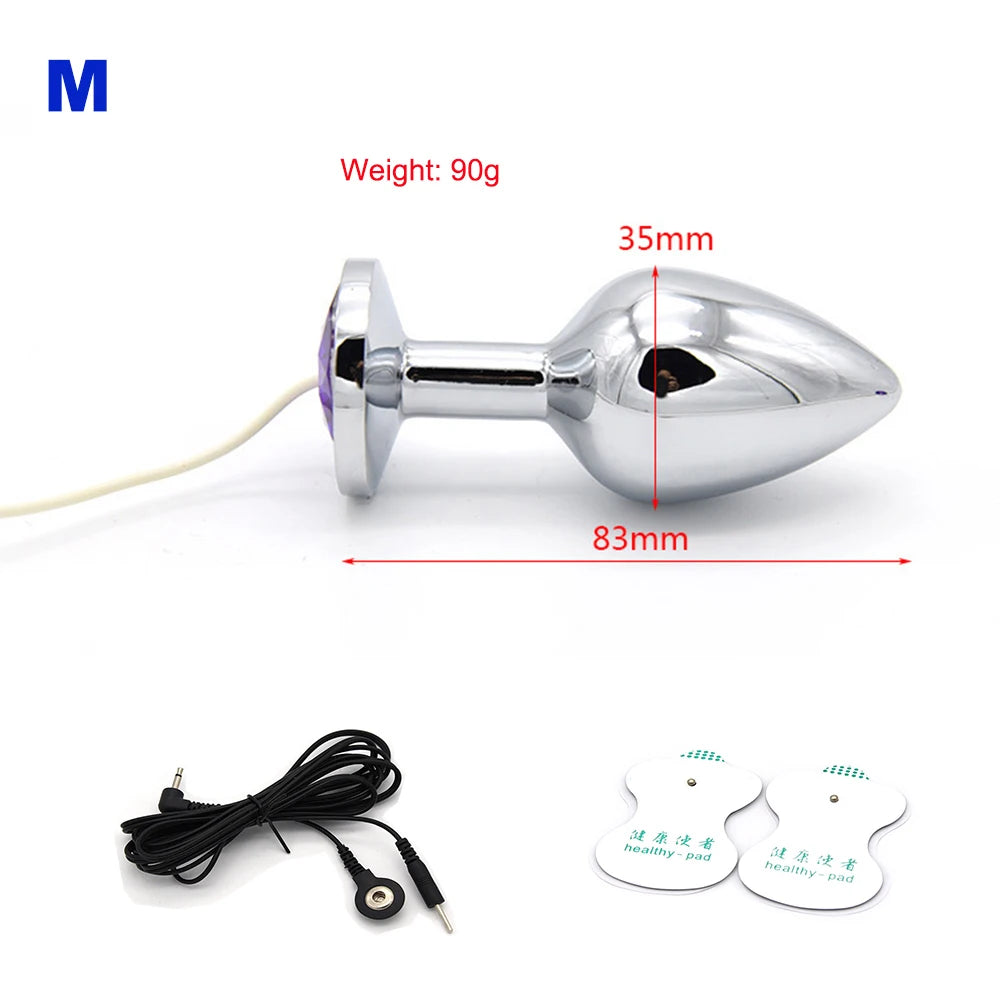 Electric-Stimulation Metal Anal Bead Plug