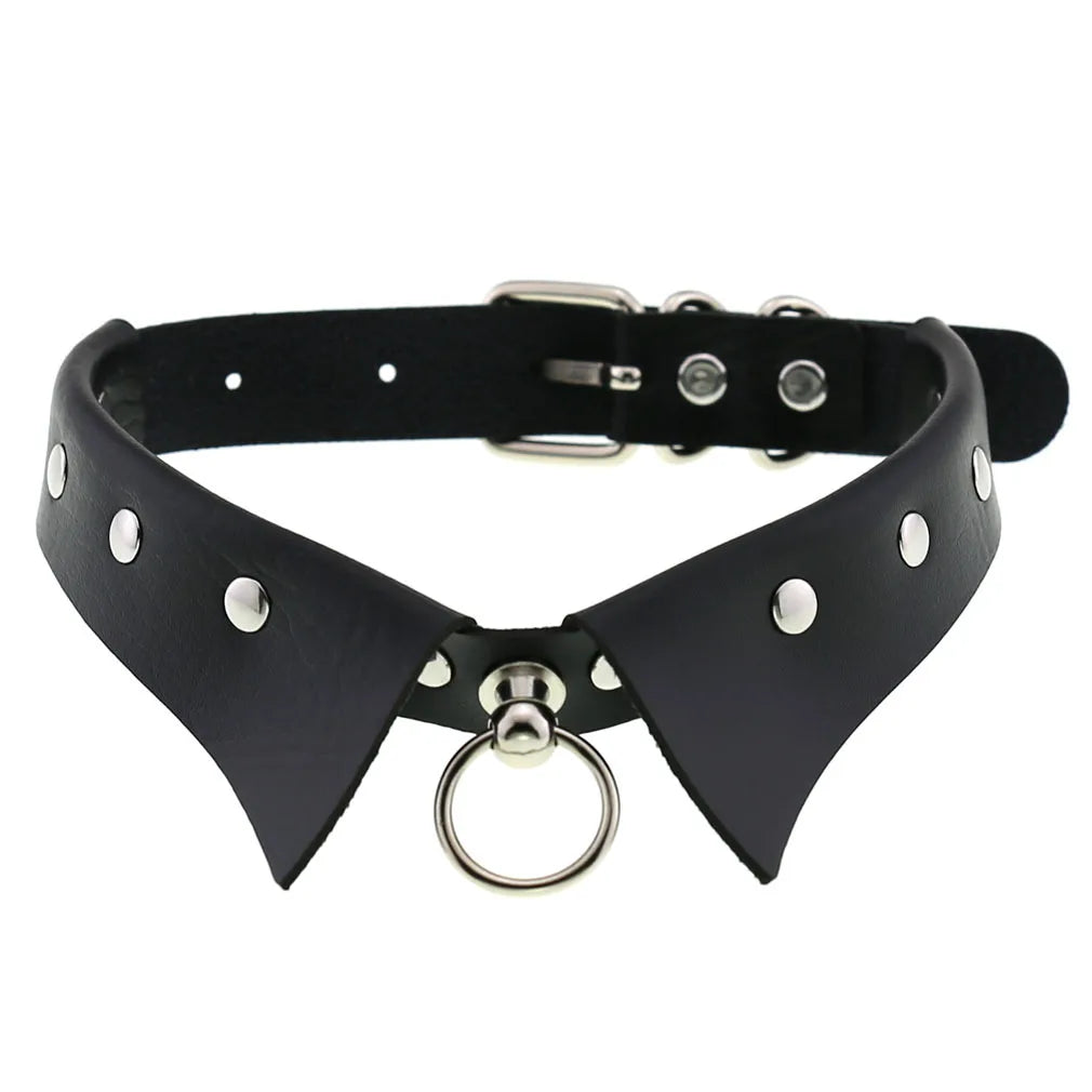 Black Gothic Punk Collar Choker Necklace