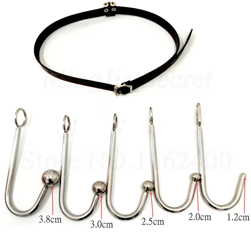 Stainless Steel Female Chastity Belt with Anal Plug
