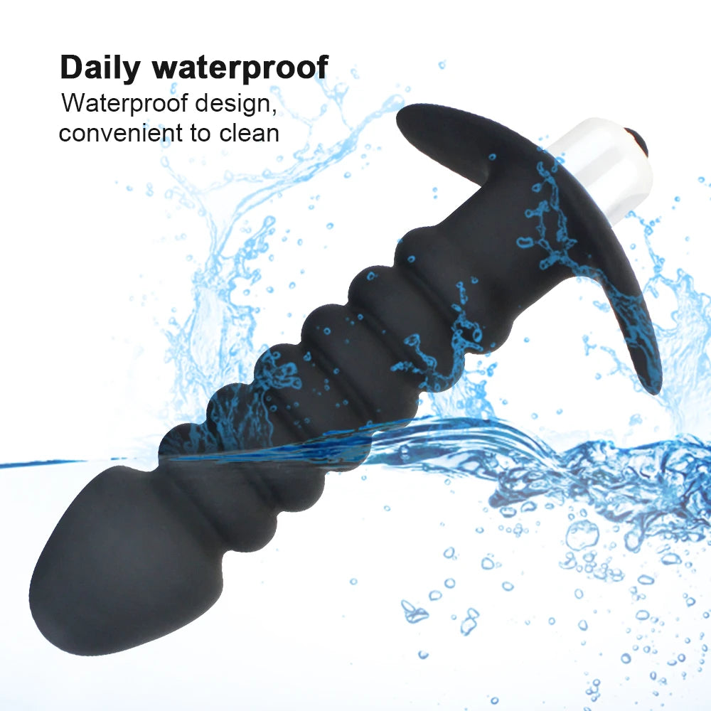 Vibrating Silicone Anal Bead & Plug Set
