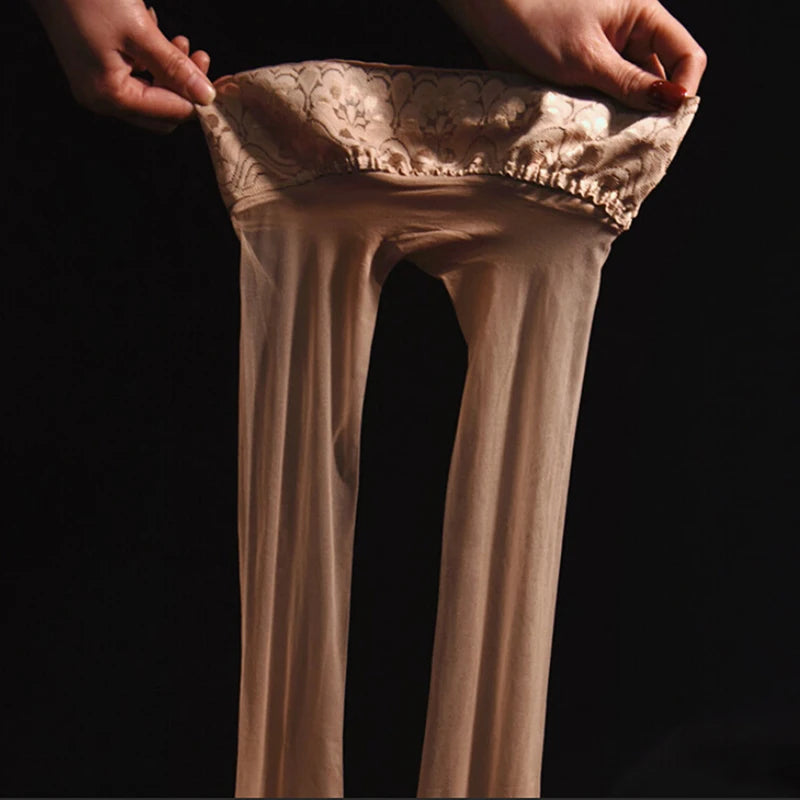 Sexy Women 3D Seamless Pantyhose Stockings Sheer Low Waist Shiny Sexy Tight Oil  Dance Wear Erotic Lingerie