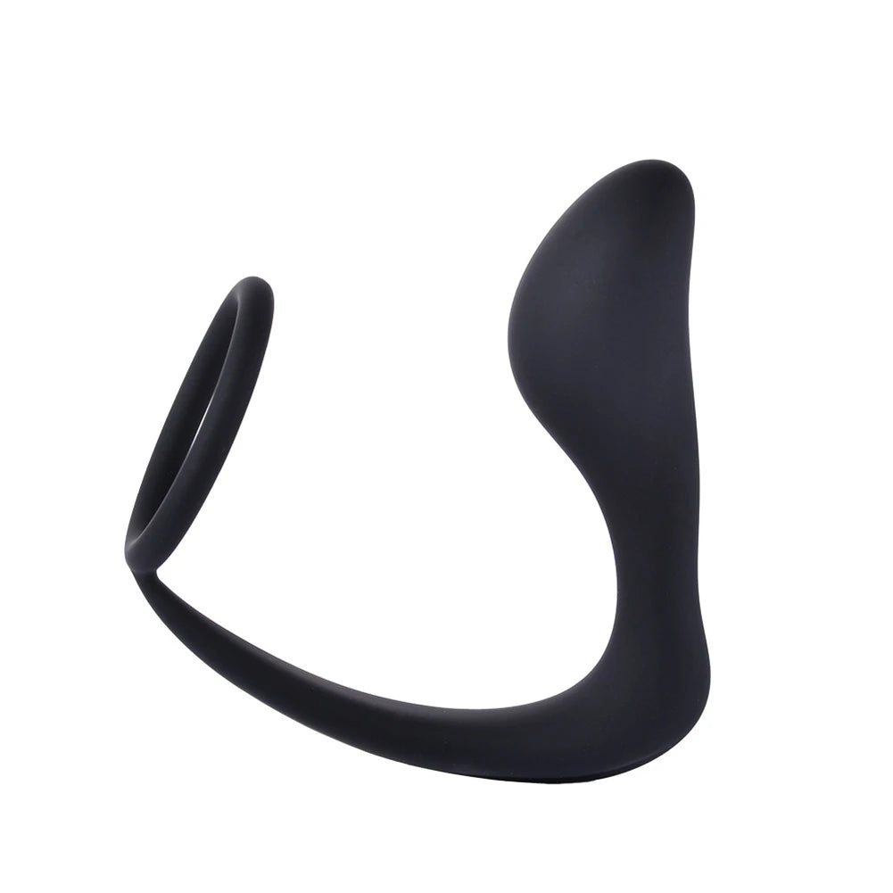 Silicone Prostate Massager with Ring