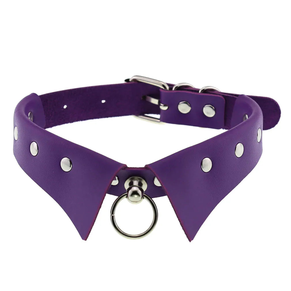 Black Gothic Punk Collar Choker Necklace