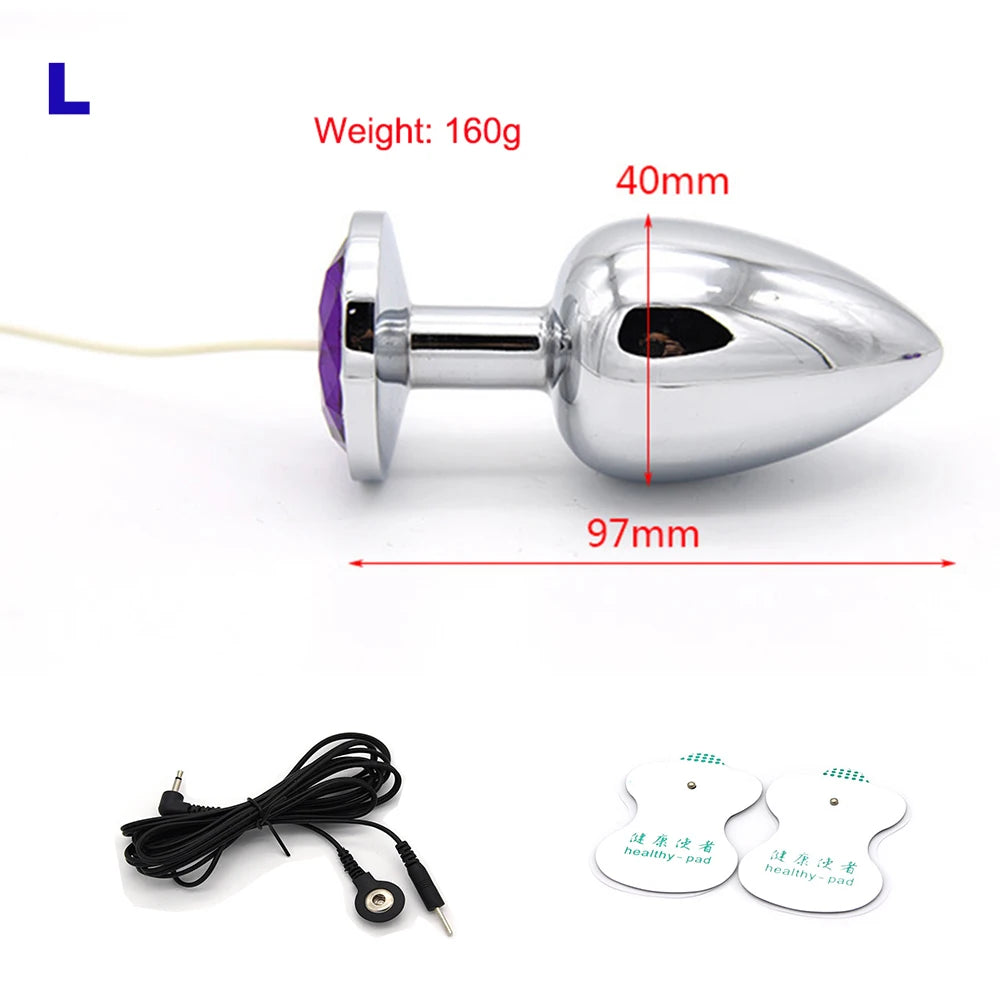 Electric-Stimulation Metal Anal Bead Plug