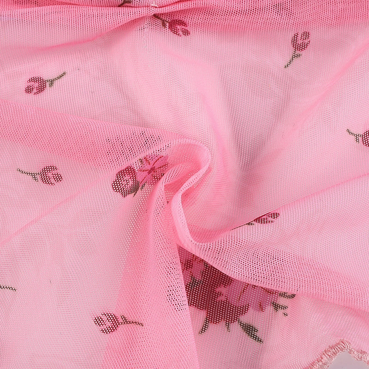 Pink Floral Y2K Backless Halter Crop Top