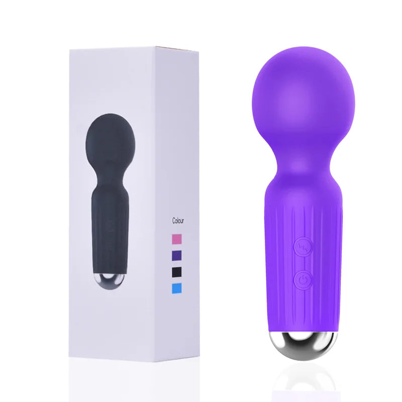 20-Speed USB-Rechargeable Mini Wand Vibrator