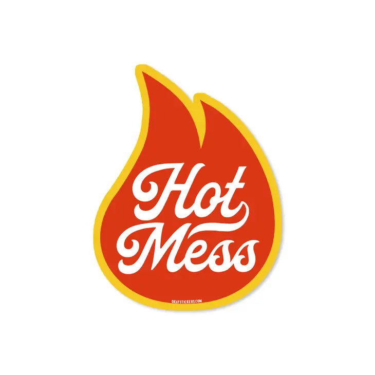 Hot Mess Flame Sticker Decal