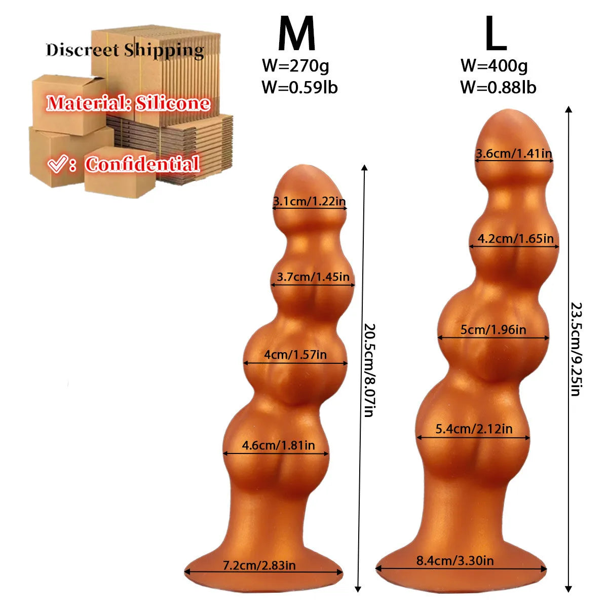 4-Ball Silicone Anal Bead & Plug