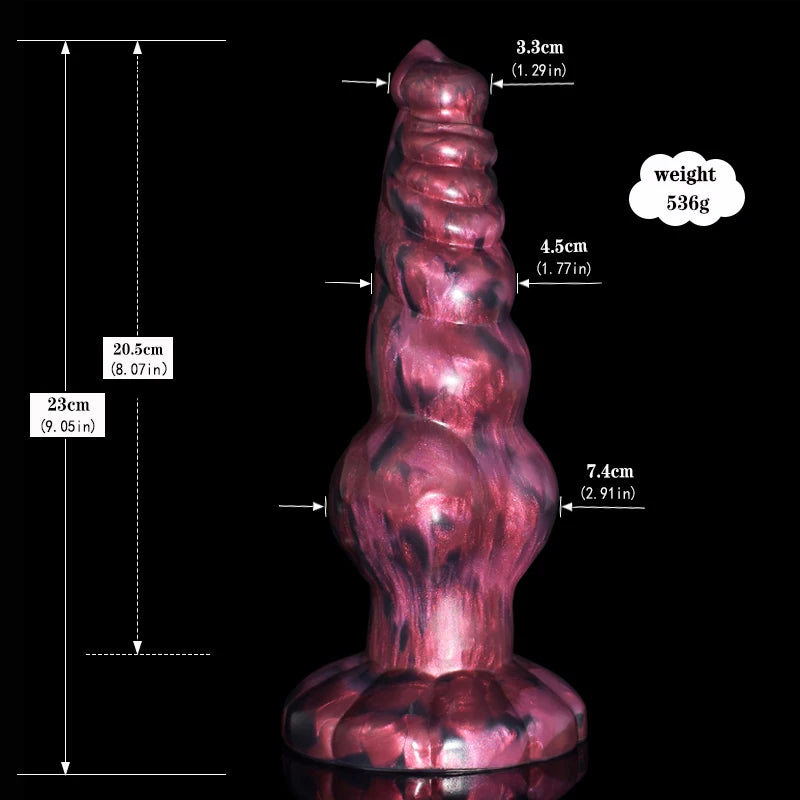 SHAZ 8.27-Inch Knotted Wolf-Style Dildo